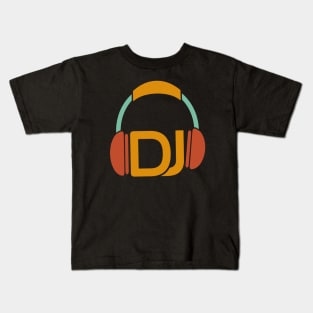 DJ retro icon flat classic vintage Kids T-Shirt